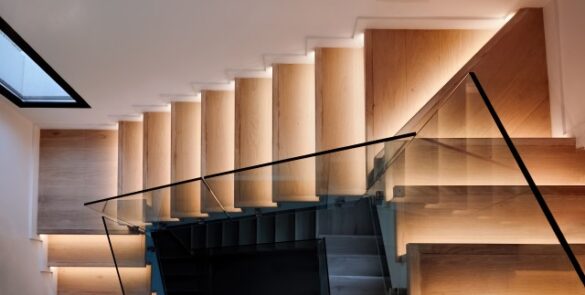 Luxury stairs renovations with custom wood finishes