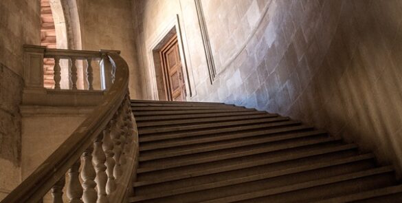 Carpeted stairs compared with hardwood stairs in homes